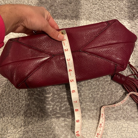 Rebecca Minkoff cranberry red leather satchel with large tassel - Picture 10 of 10